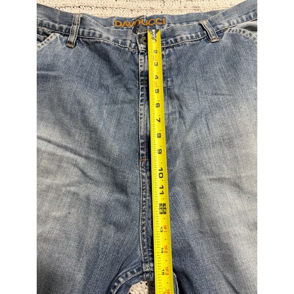 Y2K VTG Davoucci Jeans Wide Leg Baggy Skater Hip Hop Mens 44 x 33 (44 x 31) Blue - Picture 4 of 12